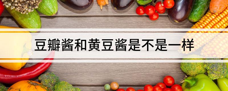 豆瓣酱和黄豆酱是不是一样(图1)