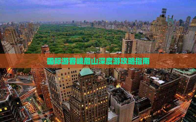 九游娱乐:国际游客峨眉山深度游攻略指南(图5)