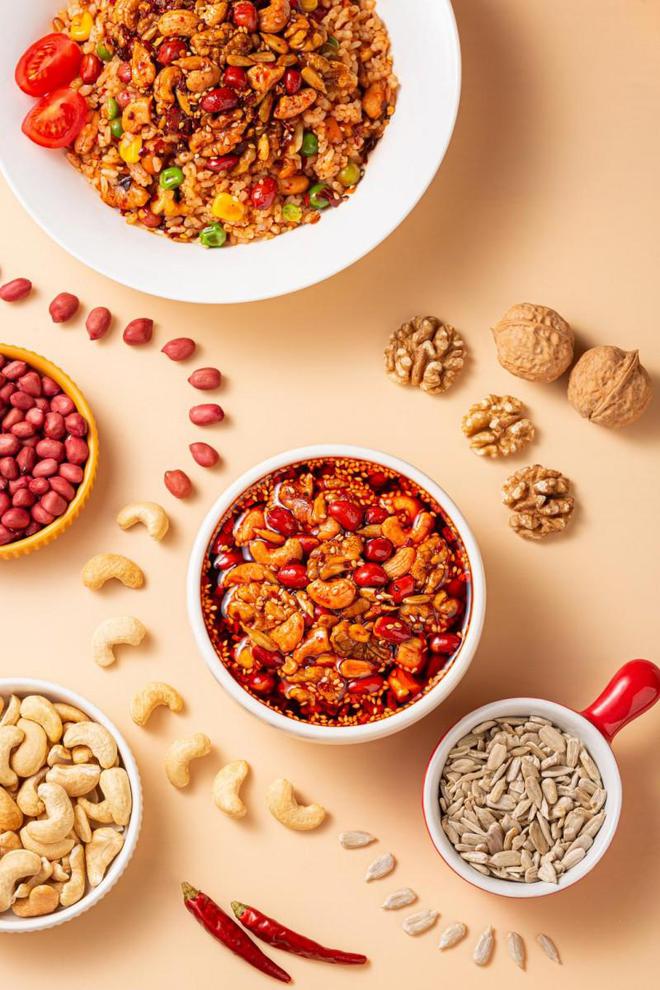 饭扫光坚果油辣子0添加健康美味一瓶承包你的三餐(图2)