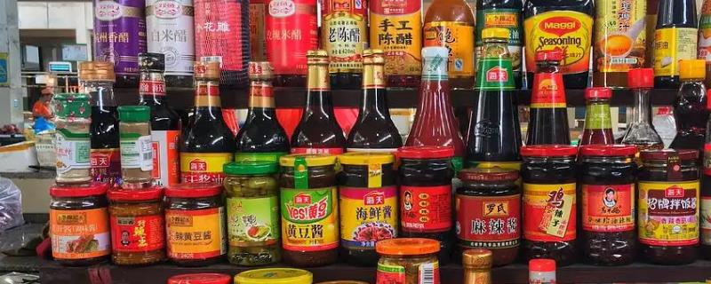 常见的调味品种类包括糖、醋、酱油、耗油等类型(图1)